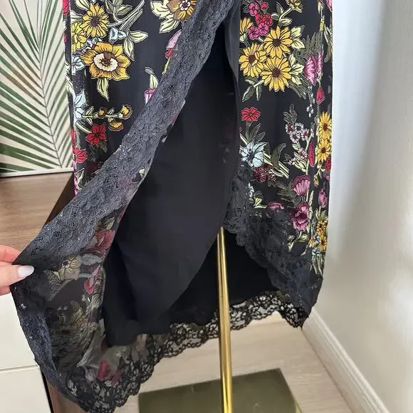 Alice Olivia Adele Full Wrap Floral Lace Midi Dress - Picture 9 of 16